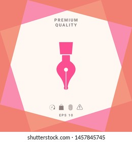 Quill pen icon. Graphic elements for your design