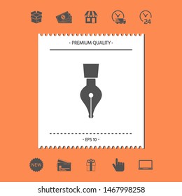 Quill pen icon. Graphic elements for your design