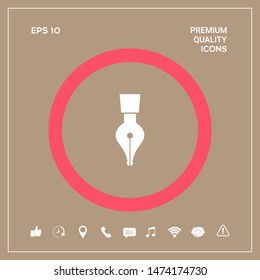 Quill pen icon. Graphic elements for your design