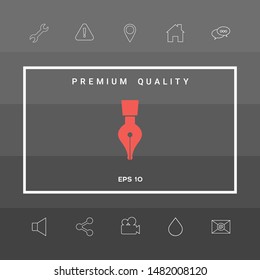 Quill pen icon. Graphic elements for your design