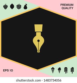 Quill pen icon. Graphic elements for your design