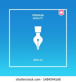 Quill pen icon. Graphic elements for your design