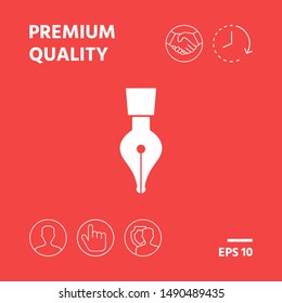 Quill pen icon. Graphic elements for your design