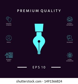 Quill pen icon. Graphic elements for your design