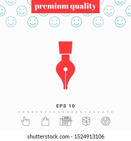 Quill pen icon. Graphic elements for your design