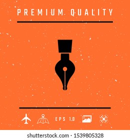 Quill pen icon. Graphic elements for your design