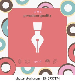 Quill pen icon. Graphic elements for your design