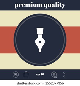 Quill pen icon. Graphic elements for your design