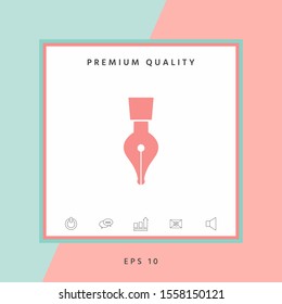Quill pen icon. Graphic elements for your design