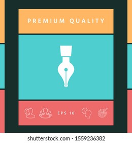 Quill pen icon. Graphic elements for your design