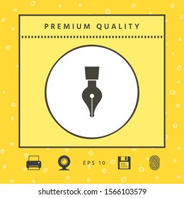 Quill pen icon. Graphic elements for your design