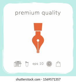 Quill pen icon. Graphic elements for your design