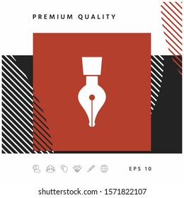 Quill pen icon. Graphic elements for your design