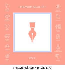Quill pen icon. Graphic elements for your design