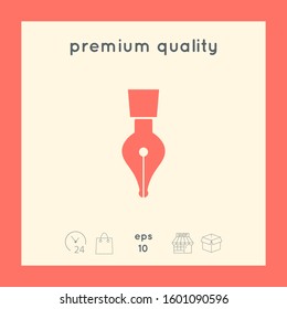 Quill pen icon. Graphic elements for your design