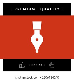 Quill pen icon. Graphic elements for your design