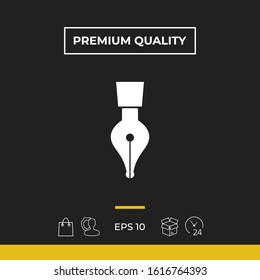 Quill pen icon. Graphic elements for your design