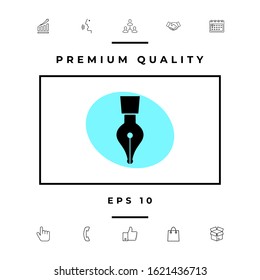 Quill pen icon. Graphic elements for your design