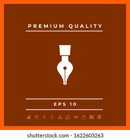Quill pen icon. Graphic elements for your design
