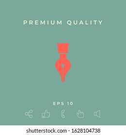 Quill pen icon. Graphic elements for your design