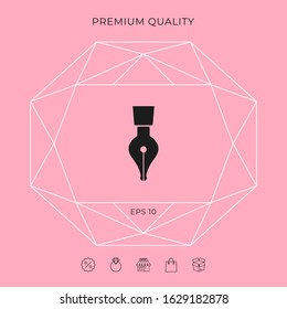 Quill pen icon. Graphic elements for your design