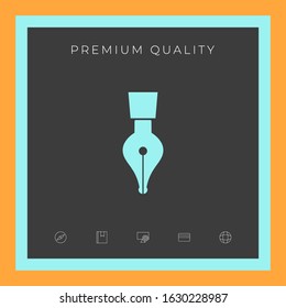 Quill pen icon. Graphic elements for your design