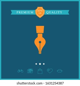 Quill pen icon. Graphic elements for your design