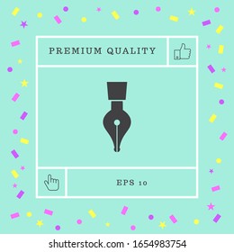 Quill pen icon. Graphic elements for your design