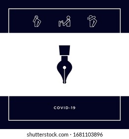 Quill pen icon. Graphic elements for your design