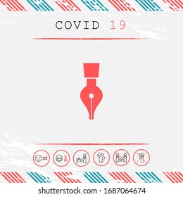 Quill pen icon. Graphic elements for your design