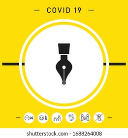 Quill pen icon. Graphic elements for your design