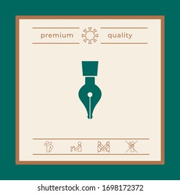 Icono de la pluma de fresado. Elementos gráficos para el diseño