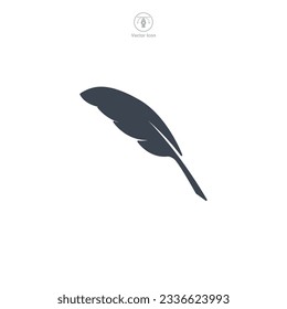 Quill Pen icon symbol vector illustration isolated on white background