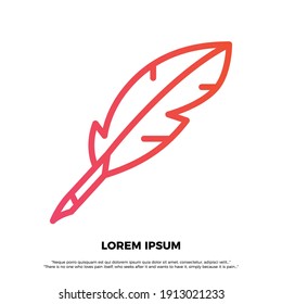 Quill pen icon vector. Eps10 vector illustration.