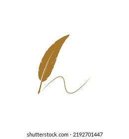 quill pen icon.classic stationery illustration