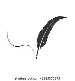 Quill pen logo stock illustration template design