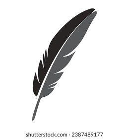 Quill pen logo stock illustration template design