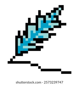 Quill pen in pixel art style