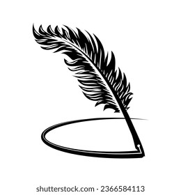 quill pen vector icon design