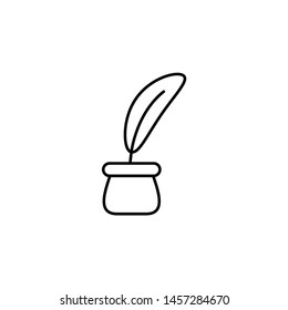 Quill pen vector icon. Illustration isolated vector sign symbol