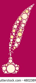 Quill shape vector design by color point