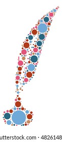 Quill shape vector design by color point