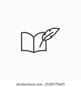 Quill vector flat icon set.eps