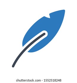 quill vector glyph colour icon