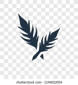 Quill vector icon isolated on transparent background, Quill transparency logo concept