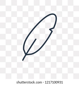 Quill vector outline icon isolated on transparent background, high quality linear Quill transparency concept can be used web and mobile