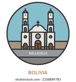 Quillacollo. Ciudades y pueblos de Bolivia. Punto de referencia plano