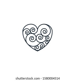Quilling creative icon. From Handmade icons collection. Isolated Quilling sign on white background