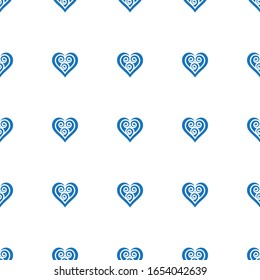 Quilling icon pattern seamless isolated on white background. Editable filled Quilling icon. Quilling icon pattern for web and mobile.