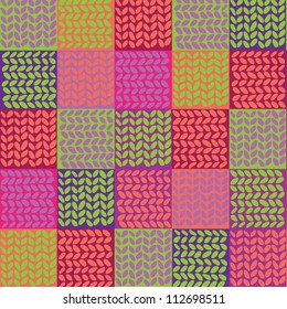 Quilt seamless pattern. Vector patchwork background./ Patchwork